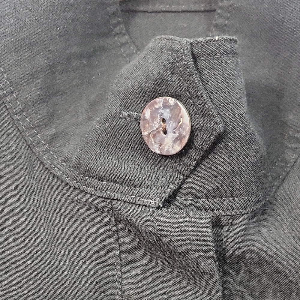 Fridaze Black Linen Women's Tunic/ Jacket Lagen Look - Picture 3 of 8